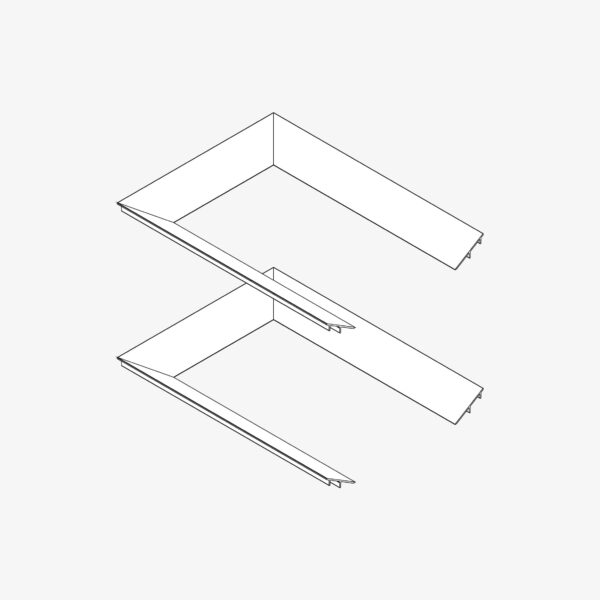 Guide sistema - Piano inclinato 30&deg; coppia per testata