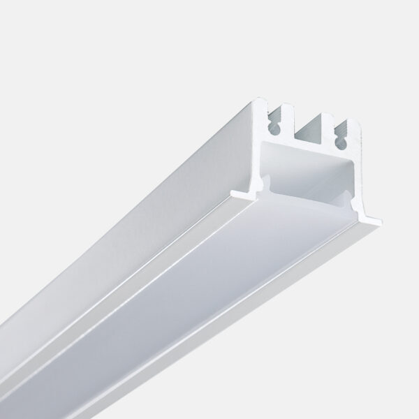 Microfile sistema - Profilo vuoto incasso completo di diffusore bianco opalino